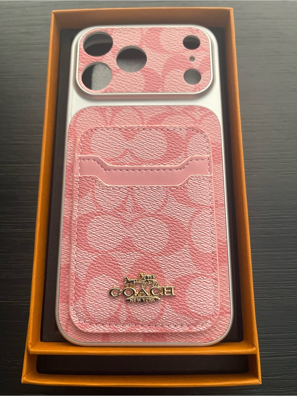 iPhone 17 pro max Coach Card Pocket Phone Case with Gold Logo. Box included - Picture 6 of 9